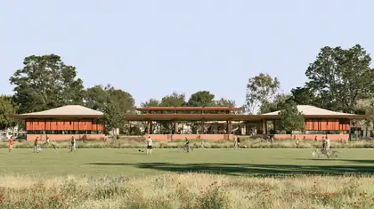 Field House After Class — speculative AI-generated University of El Segundo artwork, variation 3 of 4