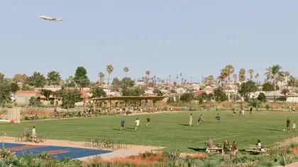 Friday on the Shared Field — speculative AI-generated ElSegundo.xyz artwork, variation 2 of 4
