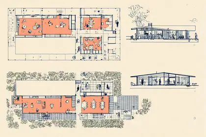One Office, Many Neighbors — speculative AI-generated ElSegundo.xyz artwork, variation 4 of 4