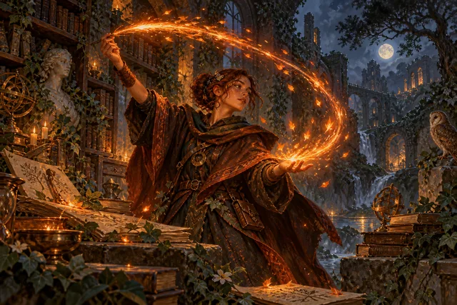 Flare Tutor — original First Light card illustration