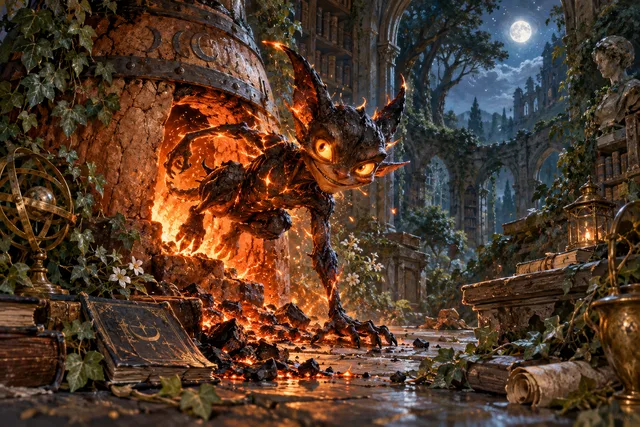 Kiln Imp — original First Light card illustration