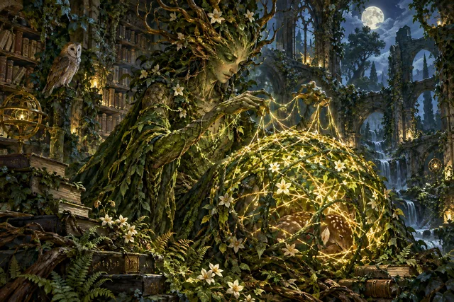 Bramble Weaver — original First Light card illustration