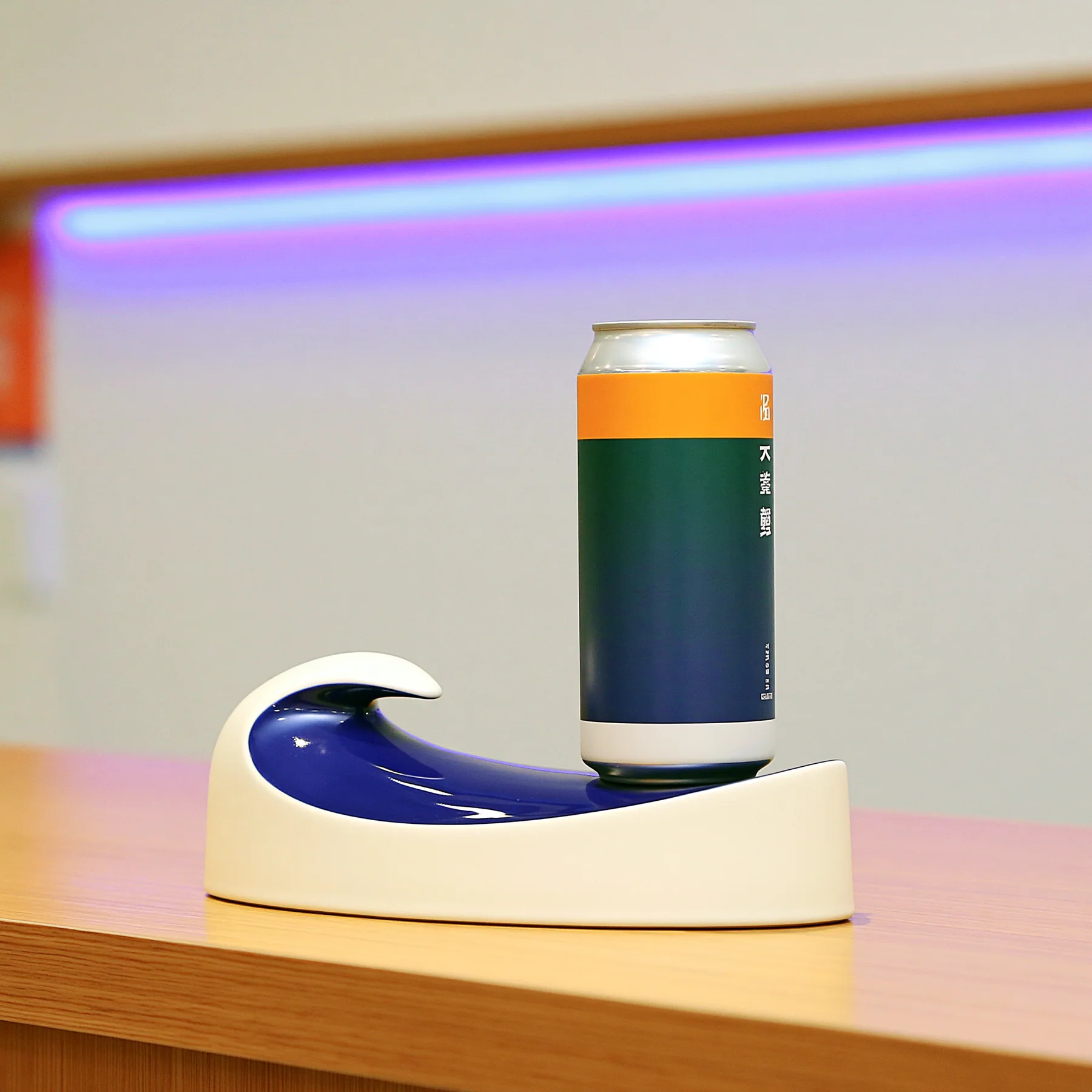 Minimal arcing shelf sculpture