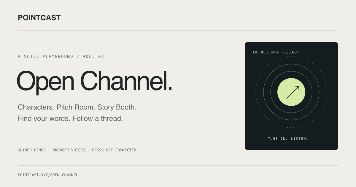 Open Channel: three ways to find your voice