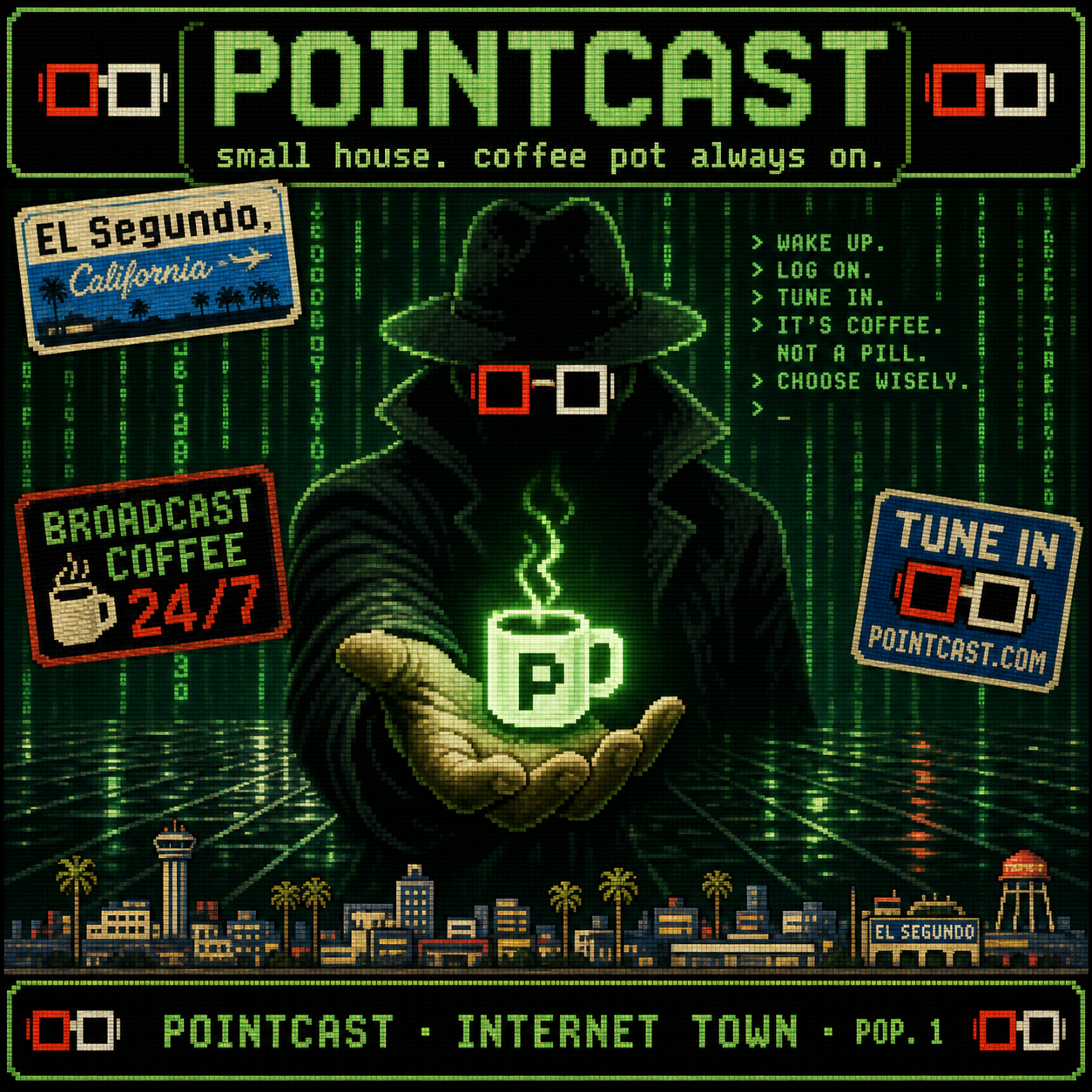 PointCast tribute poster 02: Green Rain Pill Offer