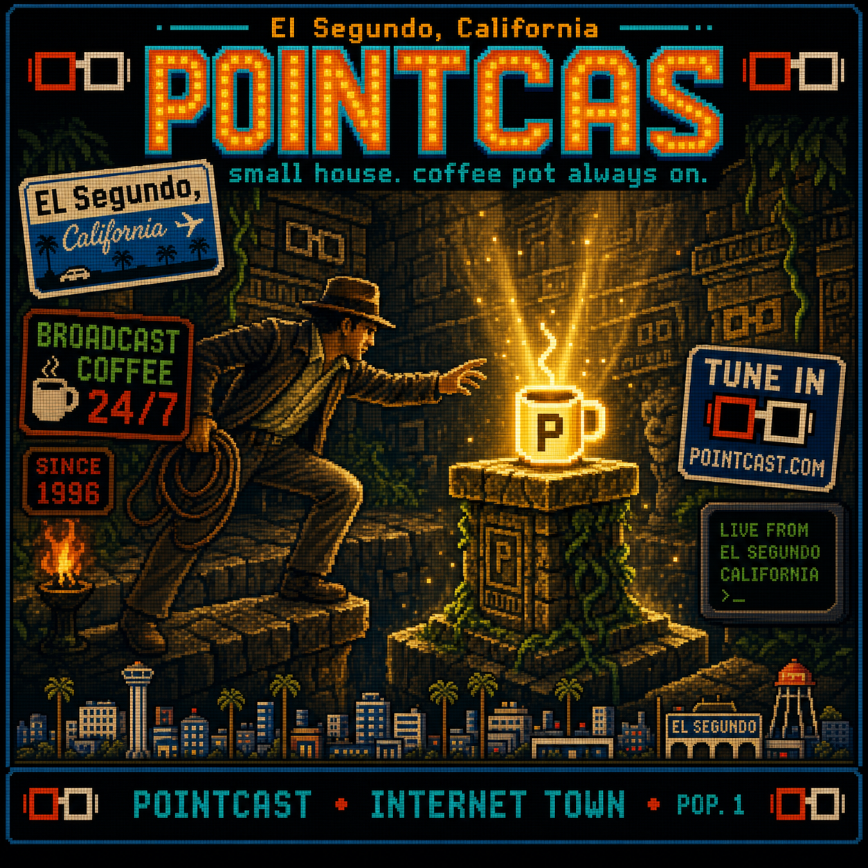 PointCast tribute poster 07: Fedora Treasure Pedestal