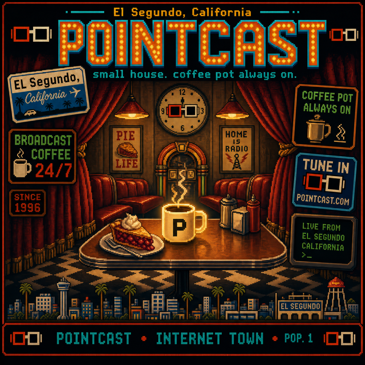 PointCast tribute poster 08: Red Curtains, Cherry Pie