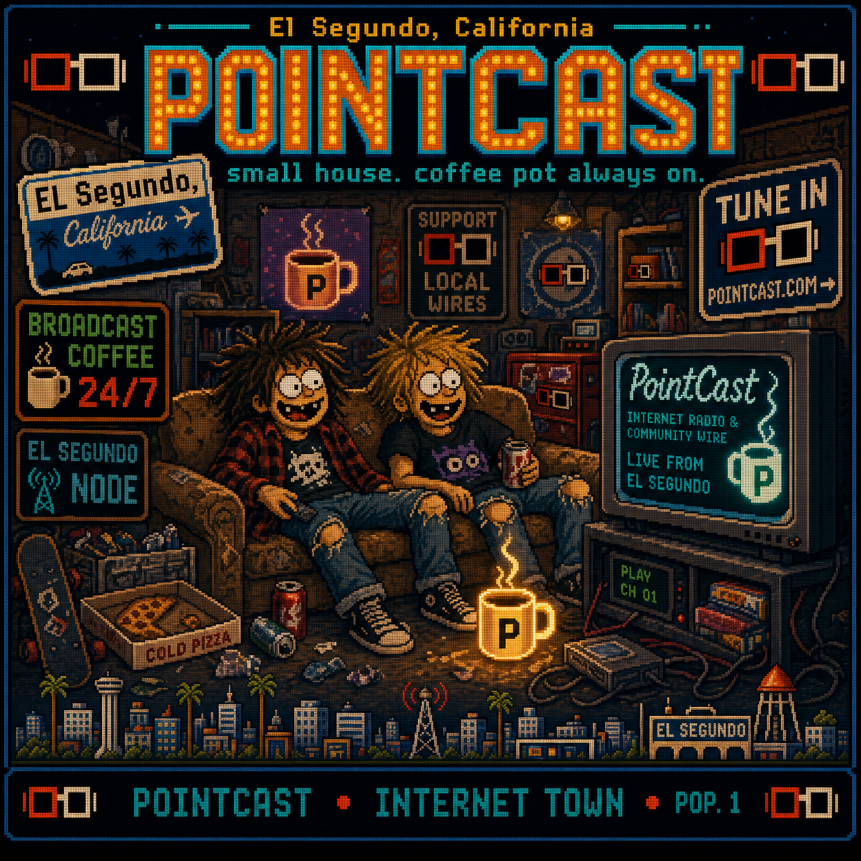PointCast tribute poster 16: Couch & TV Grins