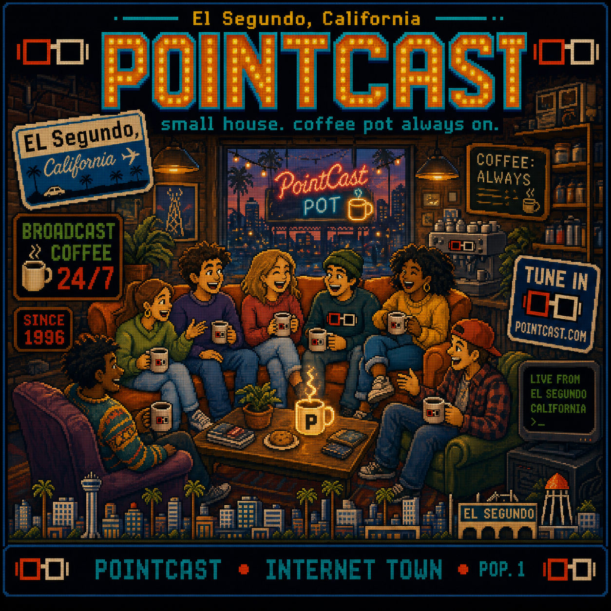 PointCast tribute poster 17: Orange Couch Coffee