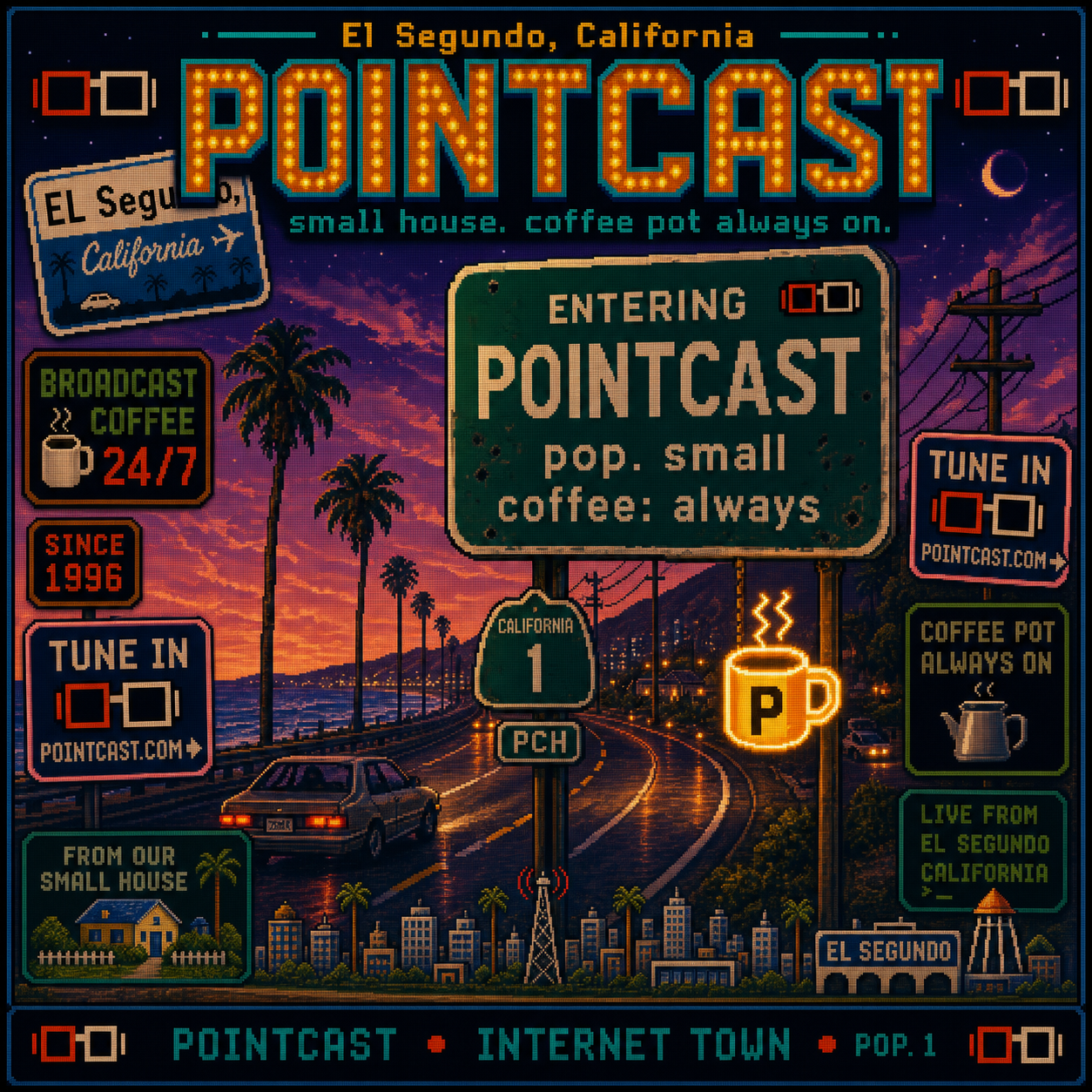 PointCast tribute poster 27: PCH Highway Sign
