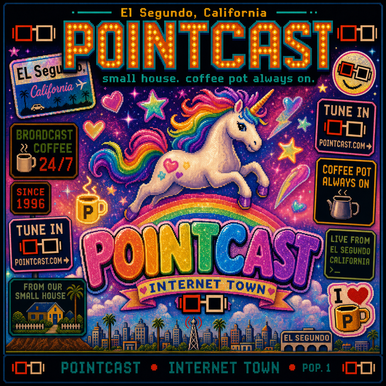 PointCast tribute poster 31: Airbrushed Unicorn Foil