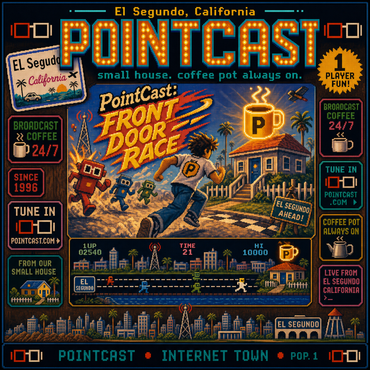 PointCast tribute poster 34: Front Door Race · Cartridge Box
