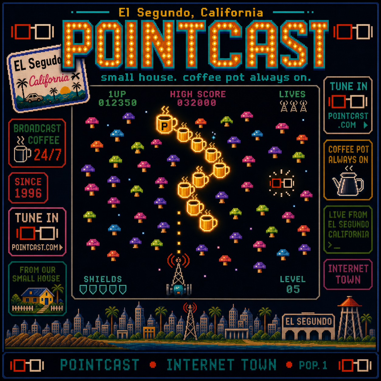 PointCast tribute poster 38: Centipede Mushrooms