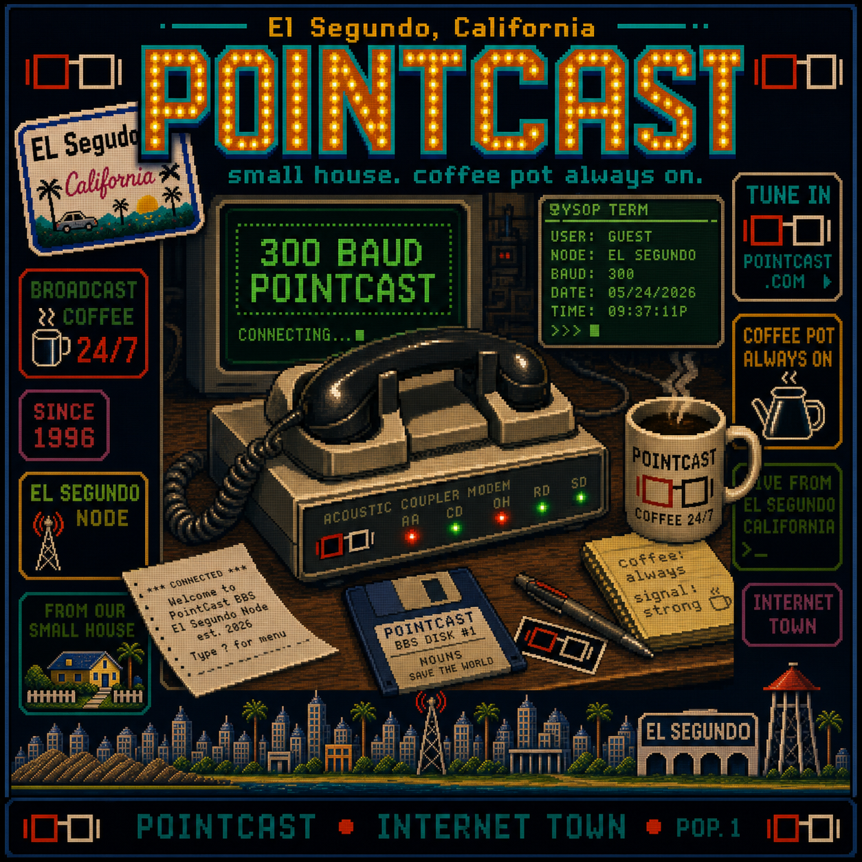 PointCast tribute poster 41: Modem Handset Cradle