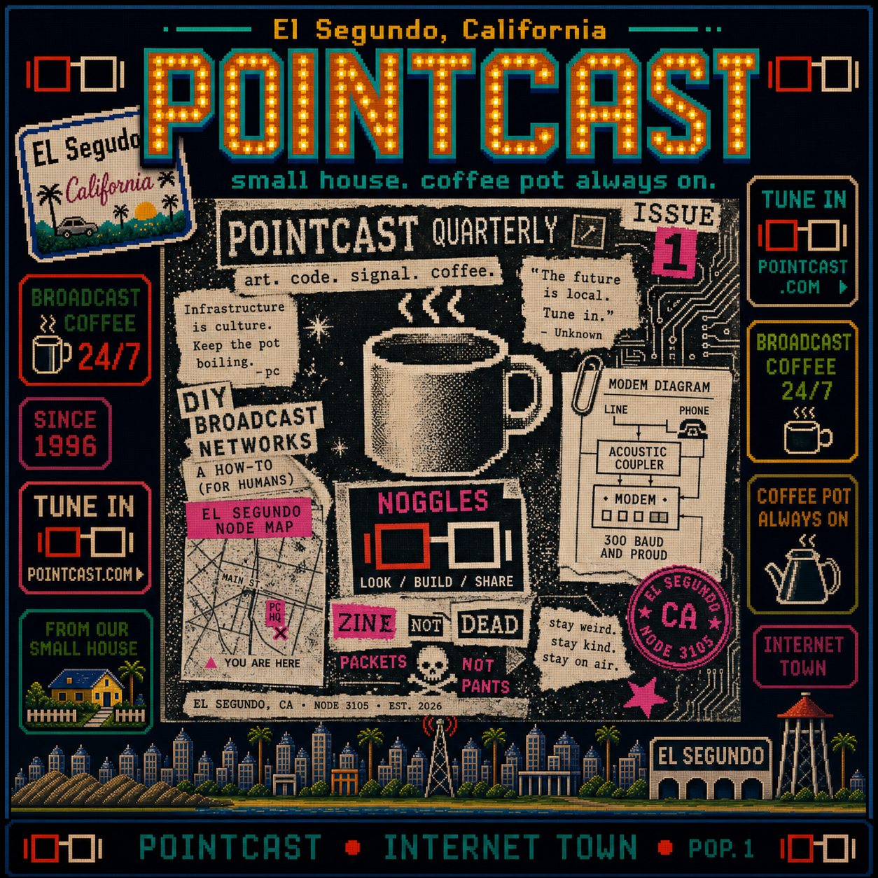 PointCast tribute poster 42: Hacker Zine Cover