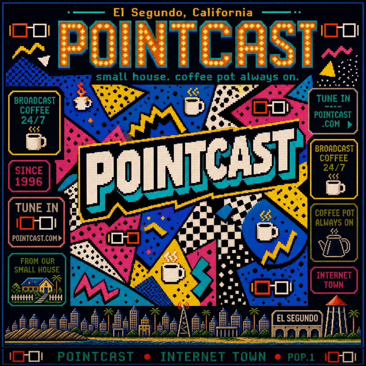 PointCast tribute poster 45: Memphis Group Pattern