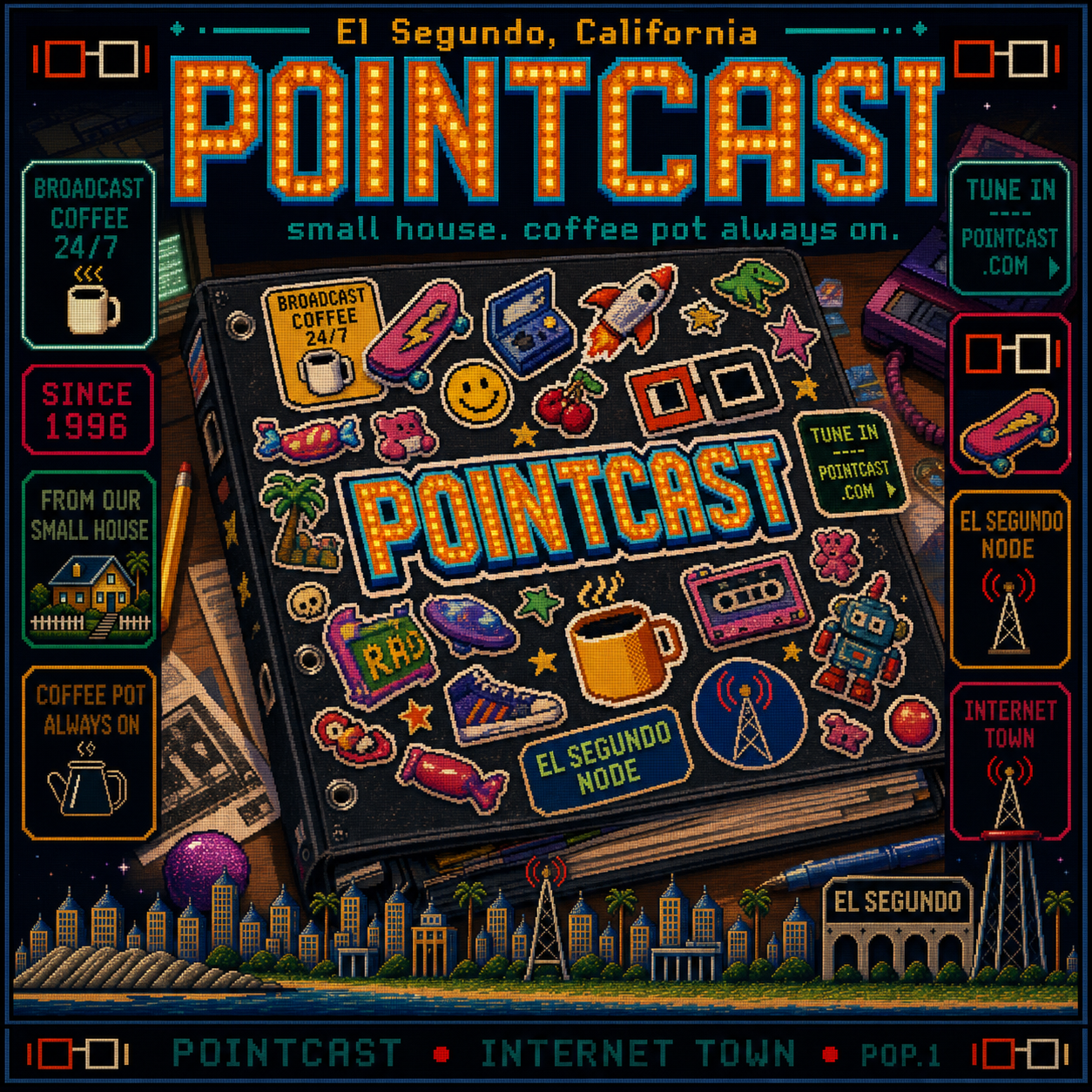 PointCast tribute poster 49: Sticker-Bombed Binder