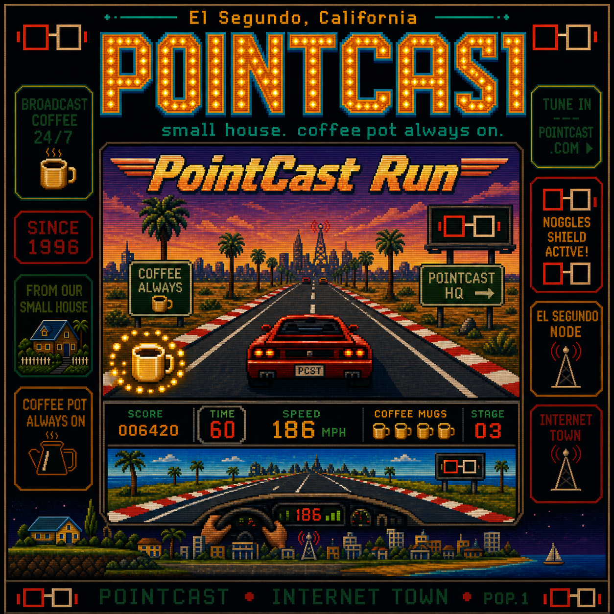 PointCast tribute poster 60: Pseudo-3D Run