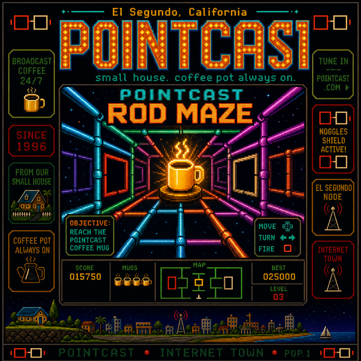 PointCast tribute poster 62: 3D Rod Maze
