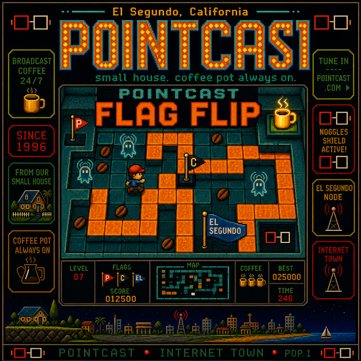 PointCast tribute poster 63: Flag-Flip Maze